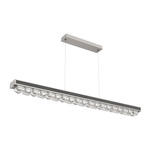 Tessera Linear Chandelier - Beige Silver / Tessera Facet Cast Glass