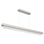 Tessera Linear Chandelier - Beige Silver / Tessera Orb Cast Glass