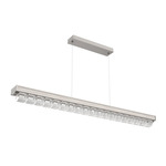 Tessera Linear Chandelier - Beige Silver / Tessera Orb Cast Glass