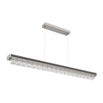 Tessera Linear Chandelier - Beige Silver / Tessera Orb Cast Glass