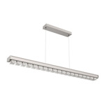Tessera Linear Chandelier - Beige Silver / Tessera Pave Cast Glass