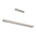 Tessera Linear Chandelier - Beige Silver / Tessera Pave Cast Glass