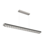 Tessera Linear Chandelier - Beige Silver / Tessera Pave Cast Glass