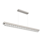 Tessera Linear Chandelier - Beige Silver / Tessera Wave Cast Glass