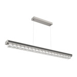 Tessera Linear Chandelier - Beige Silver / Tessera Wave Cast Glass