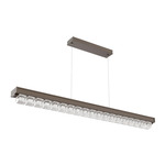 Tessera Linear Chandelier - Flat Bronze / Tessera Orb Cast Glass