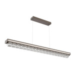 Tessera Linear Chandelier - Flat Bronze / Tessera Orb Cast Glass