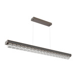 Tessera Linear Chandelier - Flat Bronze / Tessera Orb Cast Glass