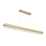 Tessera Linear Chandelier - Gilded Brass / Tessera Orb Cast Glass