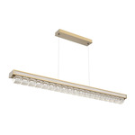 Tessera Linear Chandelier - Gilded Brass / Tessera Orb Cast Glass