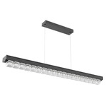 Tessera Linear Chandelier - Matte Black / Tessera Orb Cast Glass