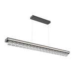 Tessera Linear Chandelier - Matte Black / Tessera Orb Cast Glass