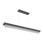 Tessera Linear Chandelier - Matte Black / Tessera Orb Cast Glass