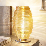 Damasco Table Lamp - Nickel / Amber