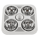 A716R Exhaust Fan with Heater and Light - White