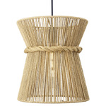 Sutton Pendant - Matte Black / Natural