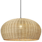 Oasis Pendant - Matte Black / Natural