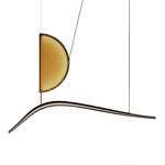 Borealis Linear Pendant - Shiny Midnight Grey / Amber