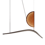 Borealis Linear Pendant - Shiny Midnight Grey / Brown