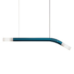 Cantabrina Linear Pendant - Matte Ocean Blue / Glossy White
