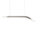 Cantabrina Linear Pendant - Satin Titanium / Glossy White