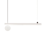 Gocce Linear Pendant - Gloss White / White
