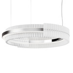 Rhea Pendant - Chrome / Etched Glass
