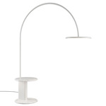 U Lamp Floor Lamp - Gloss White / White Marble