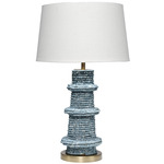 Rowan Table Lamp - Blue / White