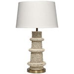 Rowan Table Lamp - Cream / White