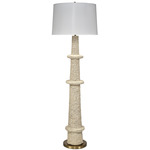 Rowan Floor Lamp - Cream / White