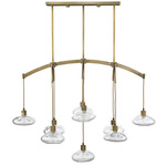 Reservoir Chandelier - Antique Brass / Clear Seeded