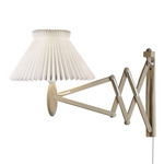Sax Flexible Plug-In Wall Lamp w/ Flared Shade - Light Oak / Paper