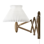 Sax Flexible Plug-In Wall Lamp w/ Flared Shade - Smoked Oak / PVC