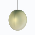 Ova Pendant - White Canopy / Sprout Green