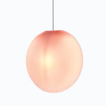 Ova Pendant - White Canopy / Blush Pink