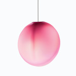 Ova Pendant - White Canopy / Fuchsia Rose