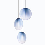 Ova Multi-Light Pendant - White Canopy / Steel Blue