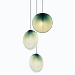 Ova Multi-Light Pendant - White Canopy / Emerald Green