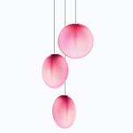 Ova Multi-Light Pendant - White Canopy / Fuchsia Rose