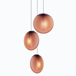 Ova Multi-Light Pendant - White Canopy / Bordeaux Red
