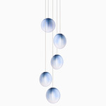 Ova Multi-Light Pendant - White Canopy / Steel Blue