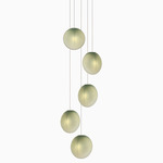 Ova Multi-Light Pendant - White Canopy / Sprout Green