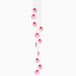Ova Multi-Light Pendant - White Canopy / Fuchsia Rose