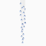 Ova Multi-Light Pendant - White Canopy / Steel Blue