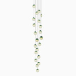 Ova Multi-Light Pendant - White Canopy / Emerald Green