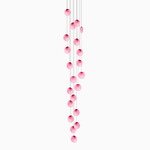 Ova Multi-Light Pendant - White Canopy / Fuchsia Rose