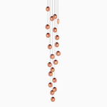Ova Multi-Light Pendant - White Canopy / Bordeaux Red