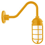 Vaportite Gooseneck Outdoor Wall Light - Bright Yellow / Clear