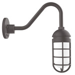 Vaportite Gooseneck Outdoor Wall Light - Bronze Matte / Clear